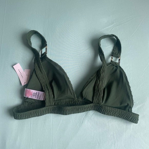 NWT Topshop Shirred Ring Bikini Set, Green - Picture 12 of 14